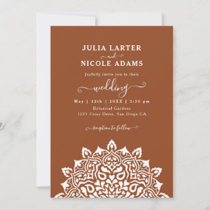 Convite Arte Novo Floral Arco Mandala Casamento Árabe