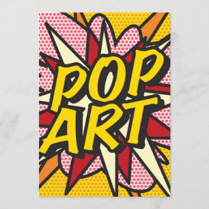 Convite ARTE POP Fun Retro Quadrinho