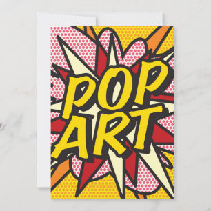 Convite ARTE POP Fun Retro Quadrinho
