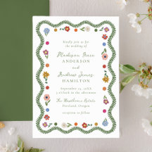 Arte Popular Fantasiosa Floral de Casamento