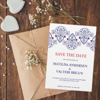 Arte Popular Nórdica Scandi Marinha Casamento Salv