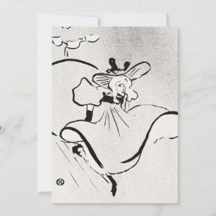 Convite Arte Preto e Branco Jane Avril por Toulouse Lautre