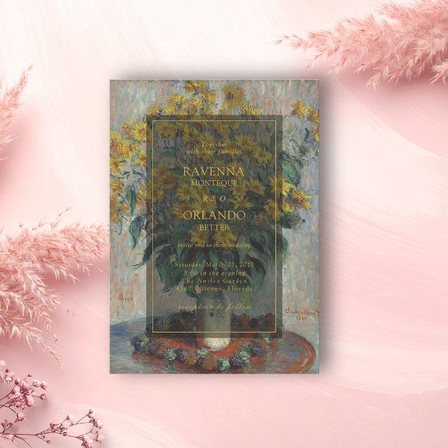 Convite Arte Refinado Flores de Alcachofra de Jerusalém Ca (Criador carregado)