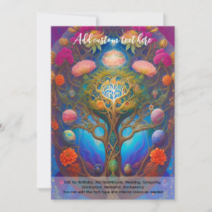 Convite Arte Sagrada Árvore Mística da Vida Sonhador Espir