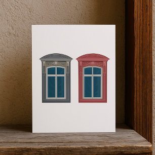 Convite Arte sobre a arquitetura do Ornamentado de janela 