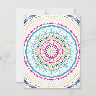 Convite Arte Vibrante e Colorida de Mandala