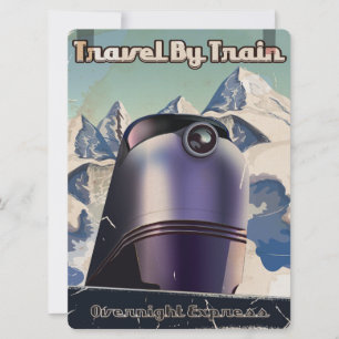 Convite Arte vintage de Ficção Científica de Viagem de Tre
