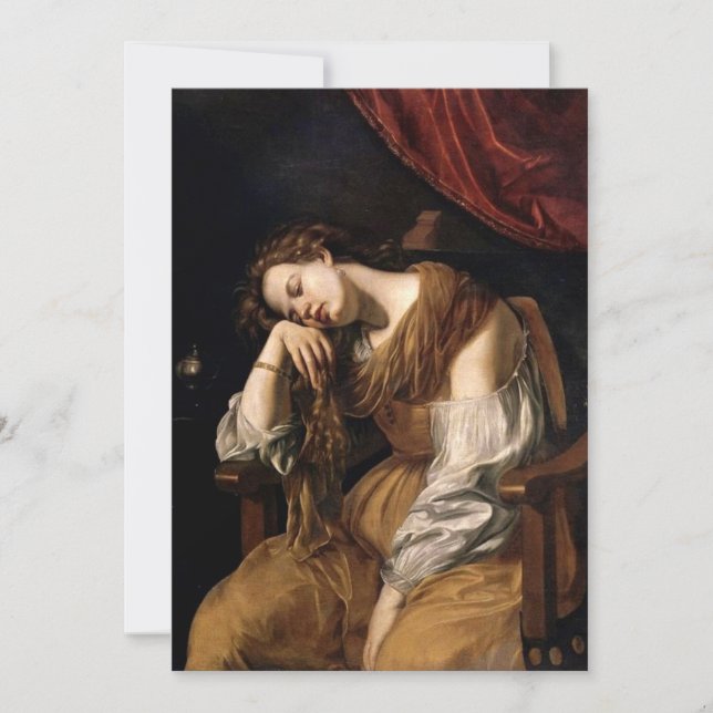 Convite Artemisia Gentileschi - Artemísia Mary Magdalene (Frente)