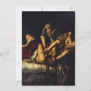 Convite Artemisia Gentileschi - Judith Betitle Holoferne