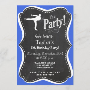 Convite Artes marciais azuis