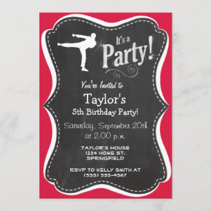 Convite Artes Marciais Vermelhas Crimson