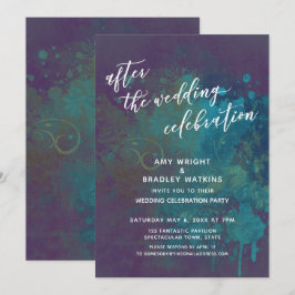 Convite Artes Multicoloridas Após a Celebração de Casament