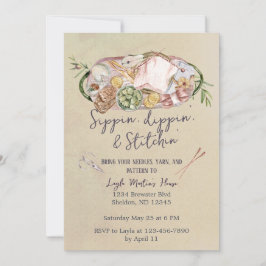 Convite Artesanato Night Knitting Party