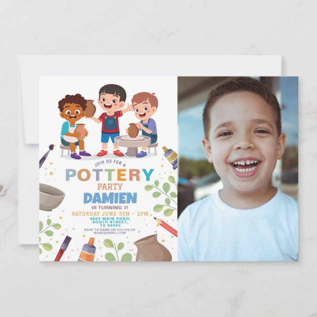 Convite Artesanatos de Fazer de Potência Foto de Arte Cinz (Frente)