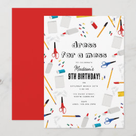 Convite Artesanatos de Festas de aniversário de Artes do E