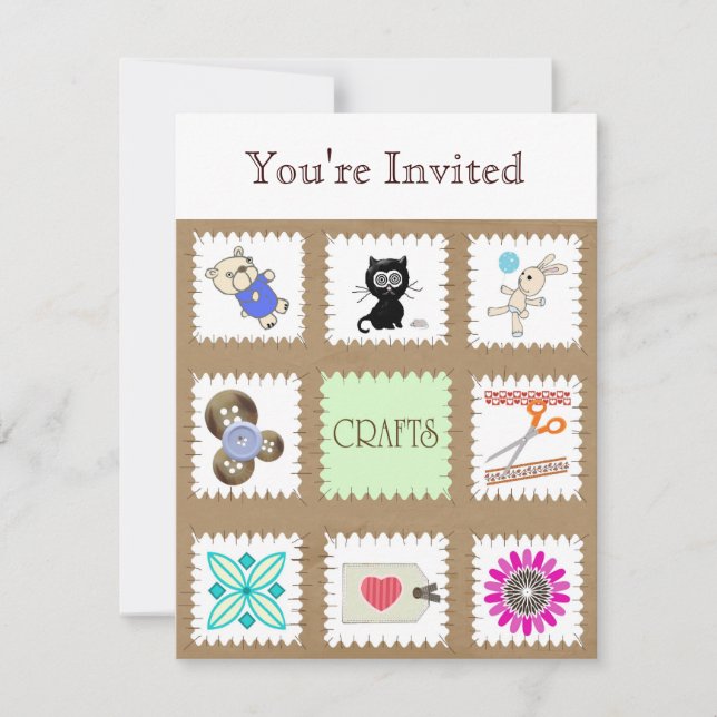 Convite Artesanatos, vocês são convidados (Frente)