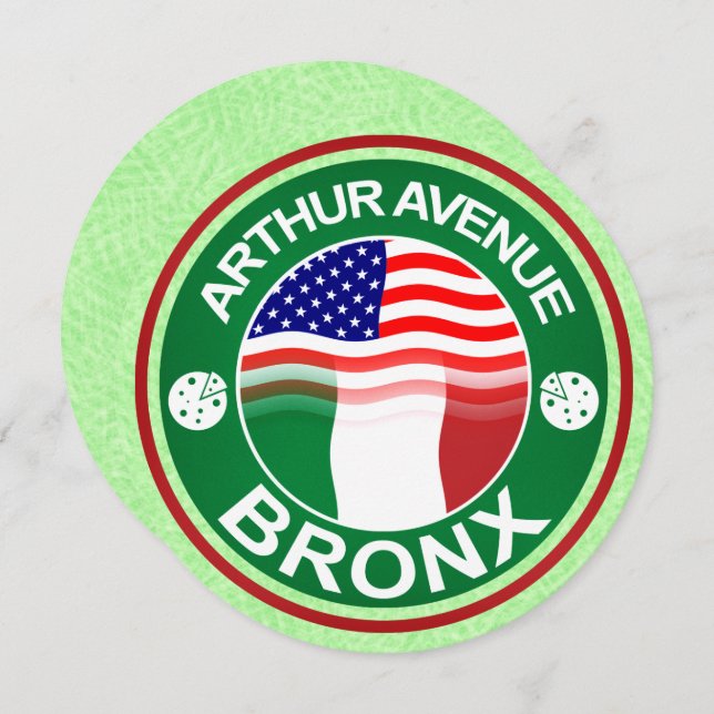 Convite Arthur Ave Bronx - Convidados Americanos Italianos (Frente/Verso)