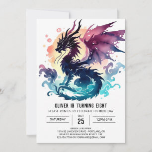 Convite Artisan Dragon Birthday Imprimível