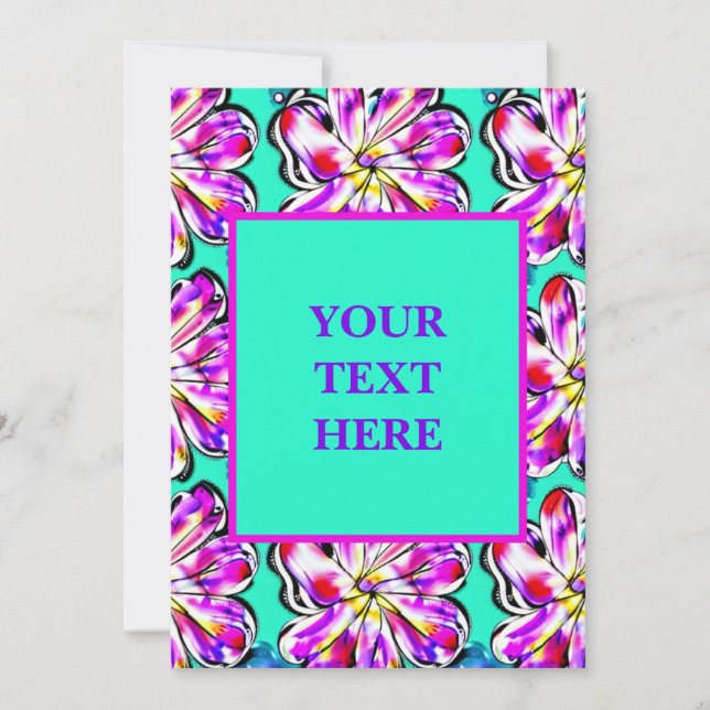 Convite Artista Floral Boho Watercolor Design (Frente)