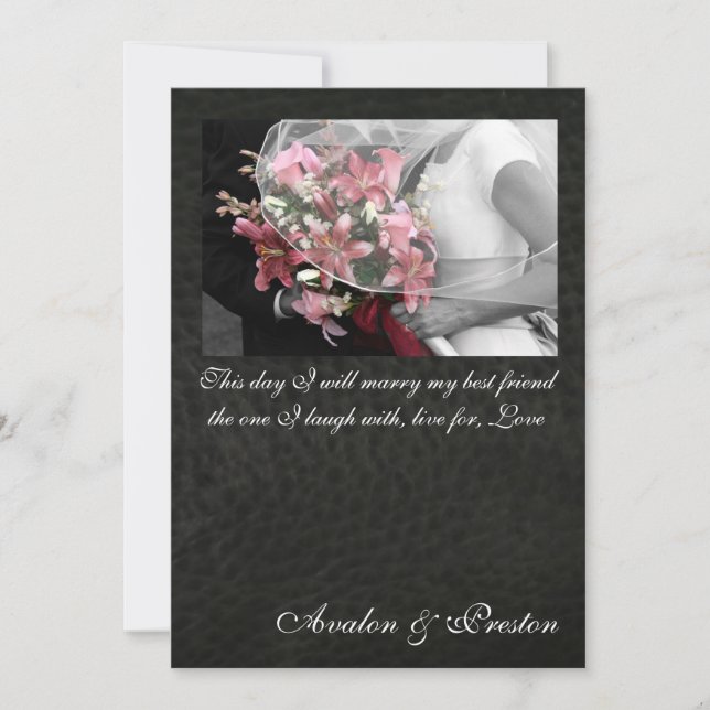 Convite artístico do casamento do melhor amigo do (Frente)