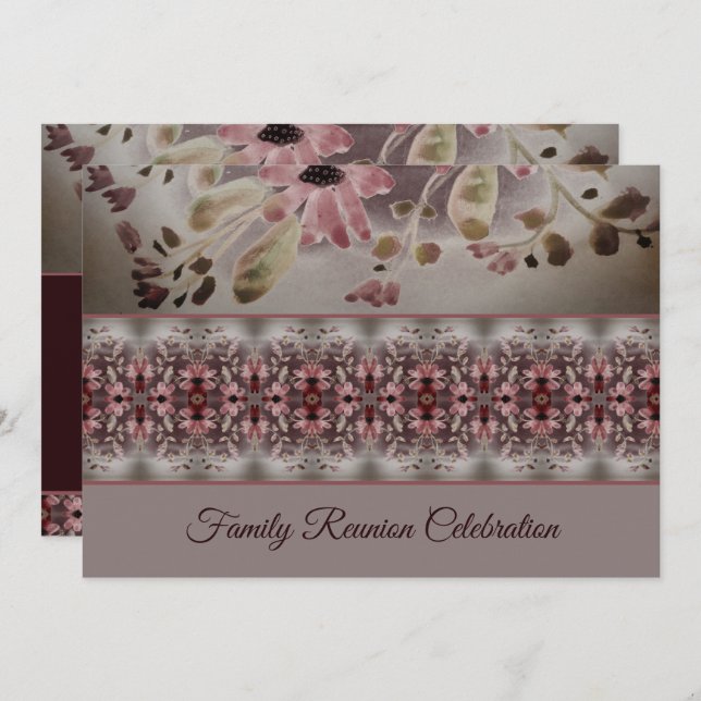 Convite Artsy Watercolor Floral (Frente/Verso)