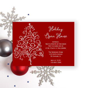 Convite Árvore branca de Natal na Casa Aberta de Feriados