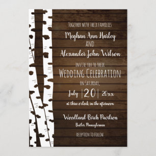 Convite Árvore Branca e Madeira