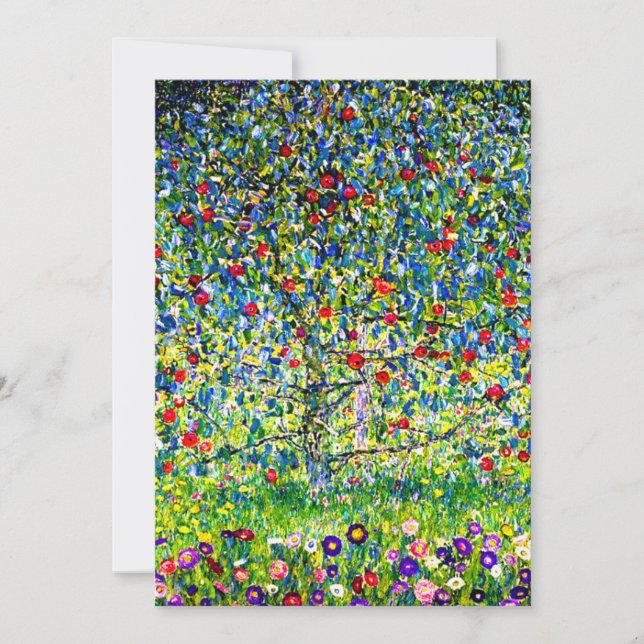 Convite Árvore da Apple Gustav Klimt (Frente)