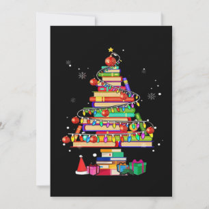 Convite Árvore da Biblioteca de Feliz Natal