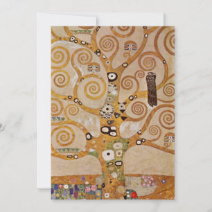 Convite Árvore da vida de Gustav Klimt, Stylized Art Nouve