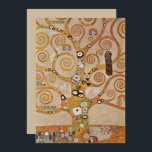 Convite Árvore da vida de Gustav Klimt, Stylized Art Nouve<br><div class="desc">Tree of Life (1905-1911), por Gustav Klimt. A Árvore da Vida é uma pintura antiga de Art Nouveau que apresenta a árvore do conhecimento que põe em causa o pássaro negro da presa, símbolo da morte. O ciclo de vida normal, tal como foi entendido por Freud e Klimt. O Stoclet...</div>