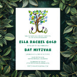 Convite Árvore da Vida do Bar Personalizado Bat Mitzvah<br><div class="desc">Cartão perfeito para anunciar um morcego mitzvah, bar mitzvah ou outra celebração judaica! A mão fez arte para você. TOTALMENTE PERSONALIZÁVEL! Clique em "Personalizar" acima para editar o texto. Clique em "editar usando a ferramenta design" para ajustar as fontes, cores e posicionamentos e para excluir o design traseiro, se preferir...</div>