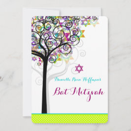 Convite Árvore da vida PixDezines Bat Mitzvah/ plano de fu