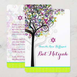 Convite Árvore da vida PixDezines Bat Mitzvah/ plano de fu