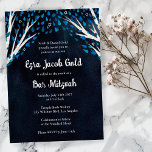 Convite Árvore da Vida Stars Watercolor Bat Bar Mitzvah<br><div class="desc">Cartão perfeito para anunciar um morcego mitzvah, bar mitzvah ou outra celebração judaica! Mão fez arte para você! TOTALMENTE PERSONALIZÁVEL! Clique em "Personalizar" acima para editar o texto. Clique em "editar usando a ferramenta design" para ajustar as fontes, cores e posicionamentos e para excluir o design de aquarela traseira, se...</div>