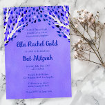Convite Árvore da Vida Stars Watercolor Bat Bar Mitzvah<br><div class="desc">Cartão perfeito para anunciar um morcego mitzvah, bar mitzvah ou outra celebração judaica! Mão fez arte para você! TOTALMENTE PERSONALIZÁVEL! Clique em "Personalizar" acima para editar o texto. Clique em "editar usando a ferramenta design" para ajustar as fontes, cores e posicionamentos e para excluir o design de aquarela traseira, se...</div>