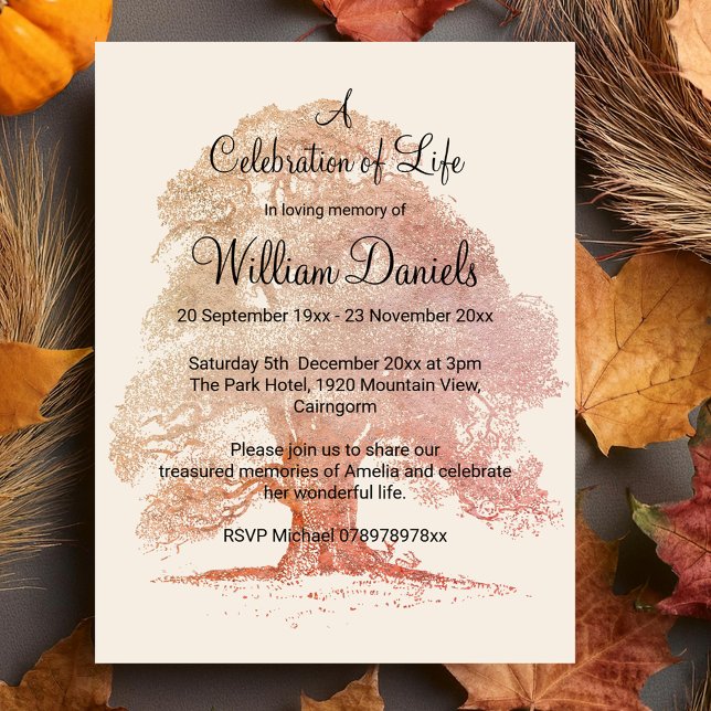 Convite Árvore de Carvalho na Celebração de Queda da Placa (Criador carregado)