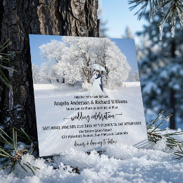 Convite Árvore de Casamento de Inverno em Belas Artes
