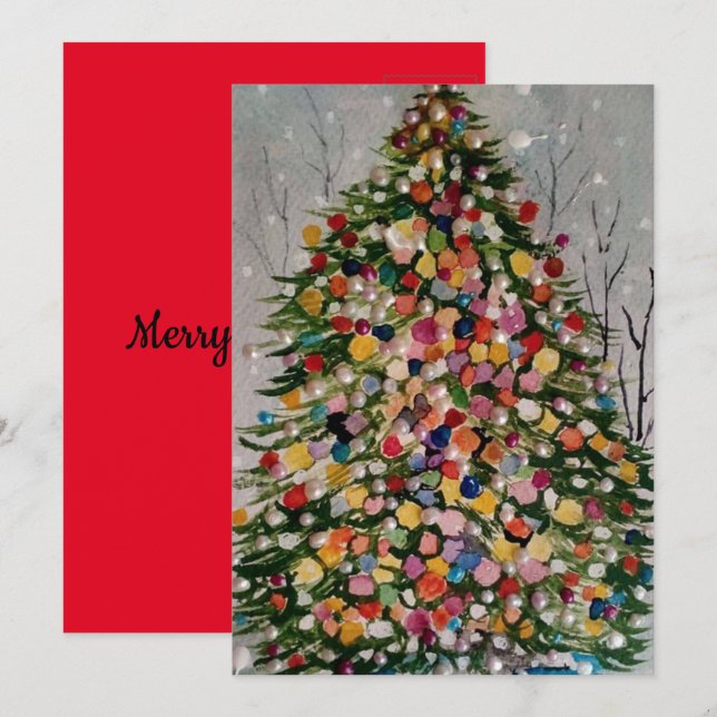 CONVITE ÁRVORE DE NATAL (Frente/Verso)