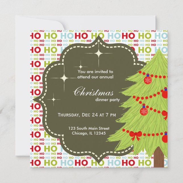 Convite árvore de Natal (Frente)