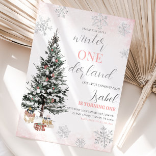 Convite Árvore de Natal Aniversário Winter Onderland