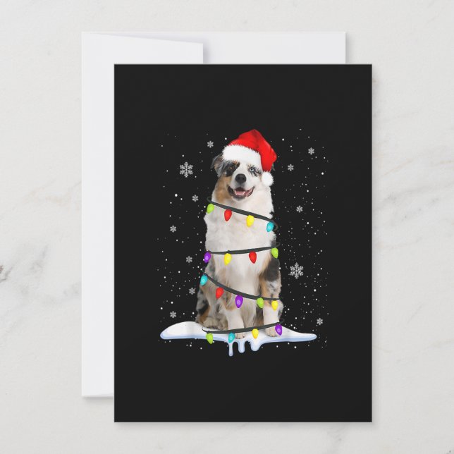 Convite Árvore de Natal Australiana Light Aussie Xm (Frente)