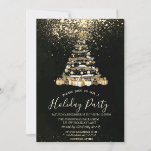 Convite Árvore de Natal com Confetes Festa de Natal