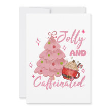 Árvore de Natal com Design de Café Alegre e Cafein