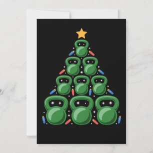 Convite Árvore de Natal com Kettlebell Academia Fitness Tr
