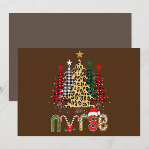 Convite Árvore de Natal de Enfermeira Estetoscópio RN LPN