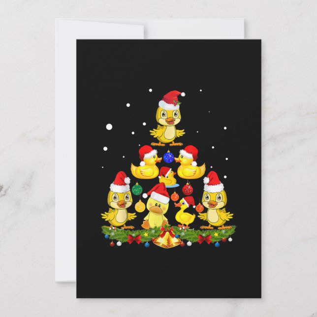 Convite Árvore de Natal de Pato (Frente)