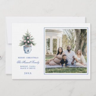 Convite Árvore de Natal do Grande Milênio, rosa e azul