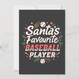Convite Árvore de Natal do jogador de beisebol favorito do