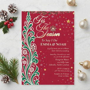 Convite Árvore de Natal, É a Época de Dizer Sim Casamento